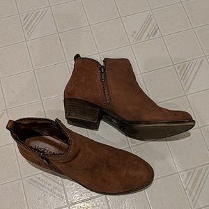 Lucky Brand Leather Brown Booties Size 9